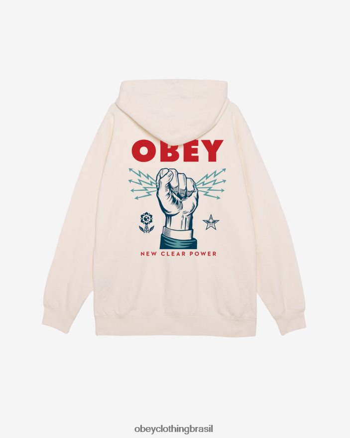 roupas br OBEY homens novo pulôver transparente power heavyweight cru J22J4V158
