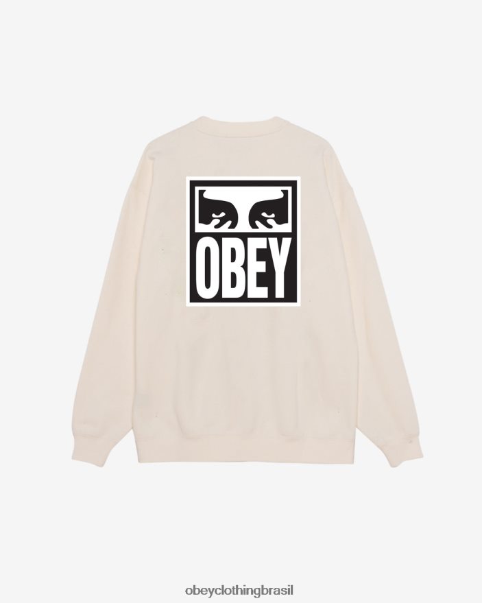 roupas br OBEY homens olhos icon ii gola redonda pesada cru J22J4V212