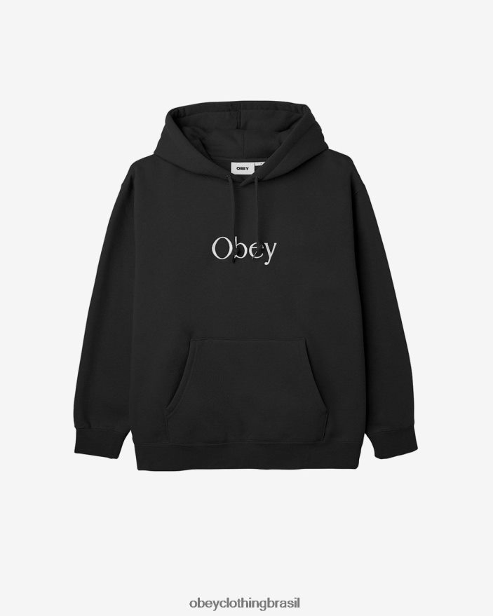 roupas br OBEY homens pulôver de coro preto J22J4V184