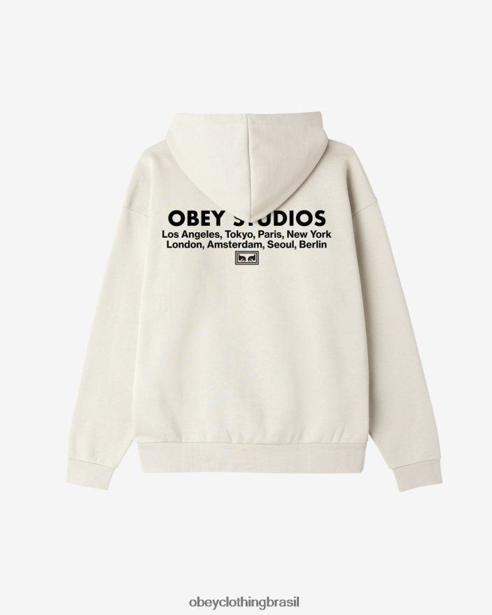 roupas br OBEY homens pulôver de estúdio cru J22J4V190