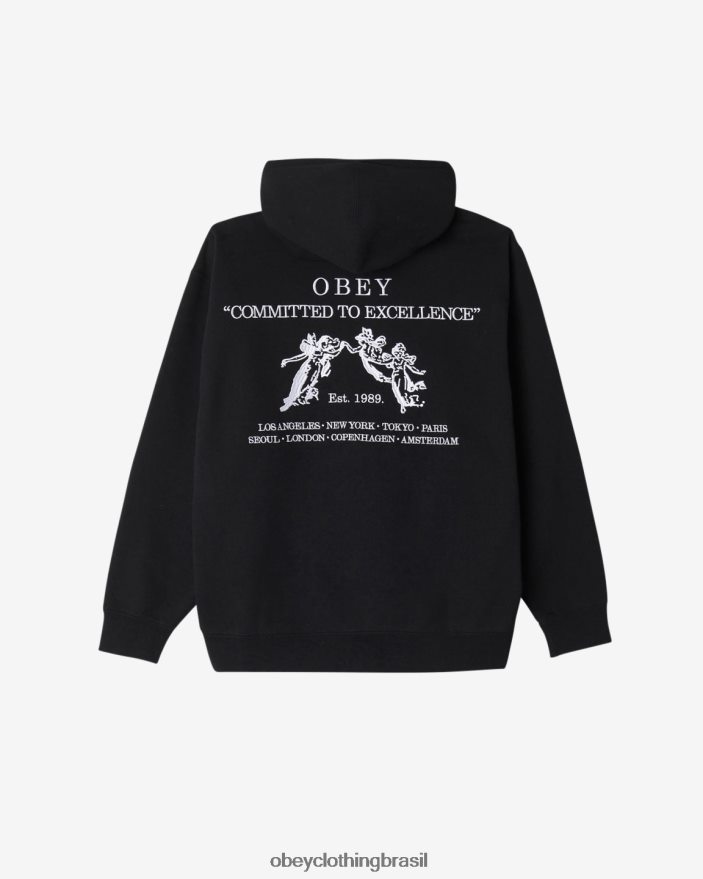 roupas br OBEY homens pulôver de excelência preto J22J4V188