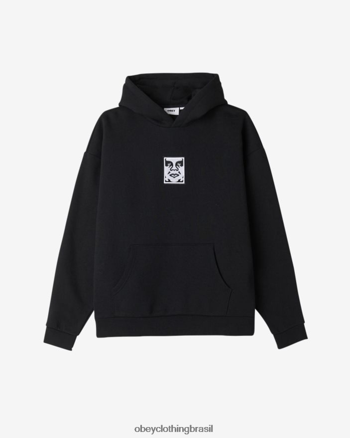 roupas br OBEY homens pulôver icon extrapesado ii preto J22J4V181
