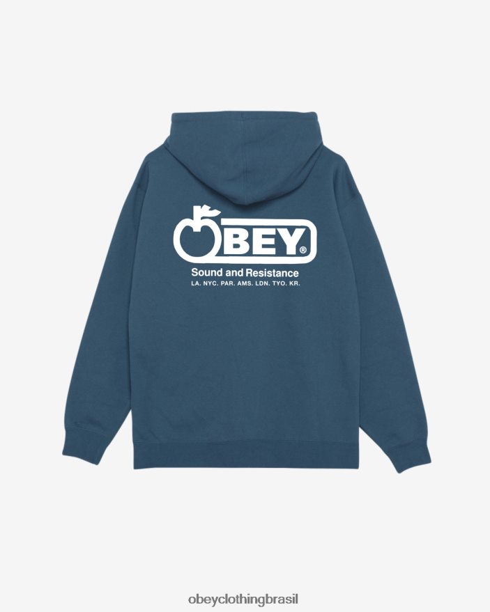 roupas br OBEY homens pulôver pesado de som e resistência coroa azul J22J4V155