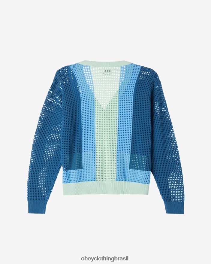 roupas br OBEY homens casaco anderson anos 60 coroa azul multi J22J4V263