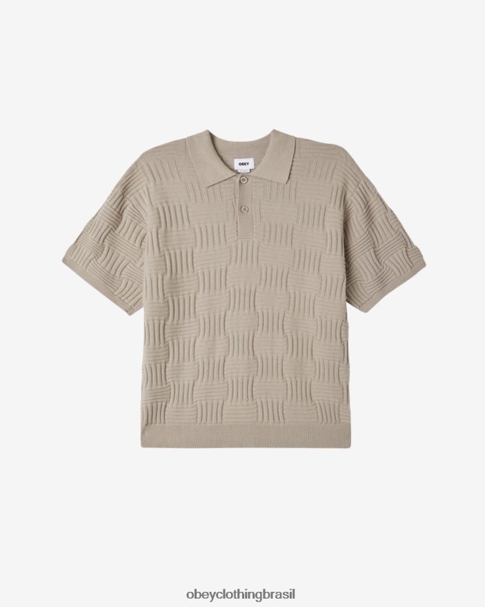 roupas br OBEY homens suéter polo alfred cinza prateado J22J4V130
