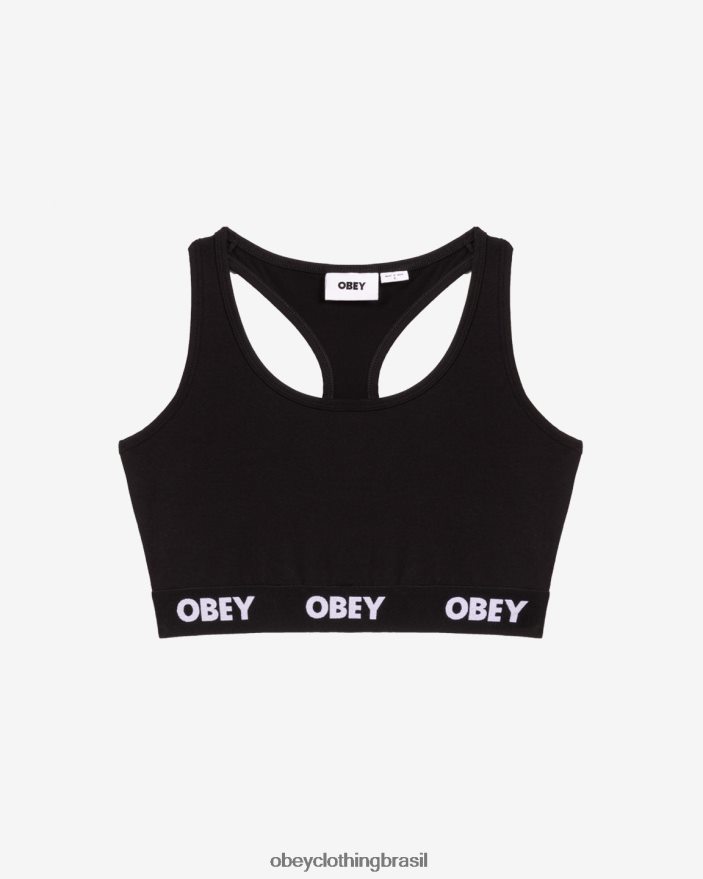 acessórios br OBEY mulheres bralette (pacote com 2) preto J22J4V631