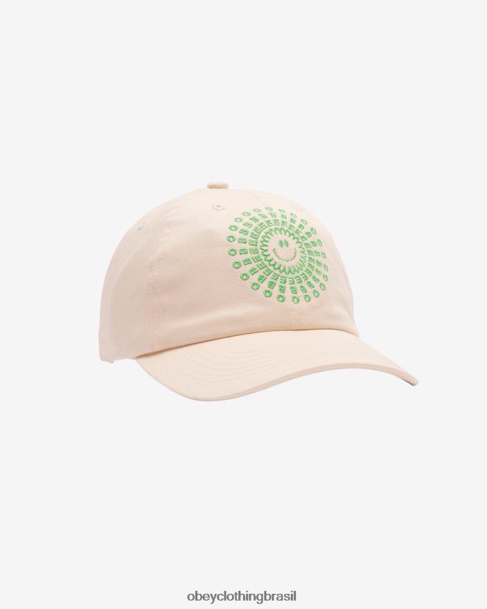 acessórios br OBEY mulheres chapéu ensolarado com alça traseira cru J22J4V640