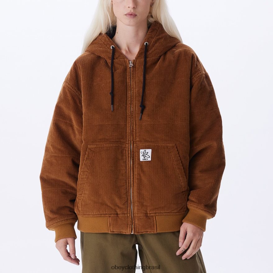 roupas br OBEY mulheres bombardeiro para sempre madeira catechu J22J4V641