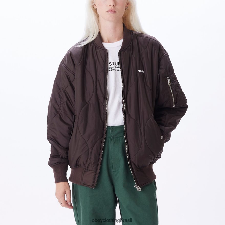 roupas br OBEY mulheres jaqueta bomber daybreak ma-1 java marrom J22J4V658