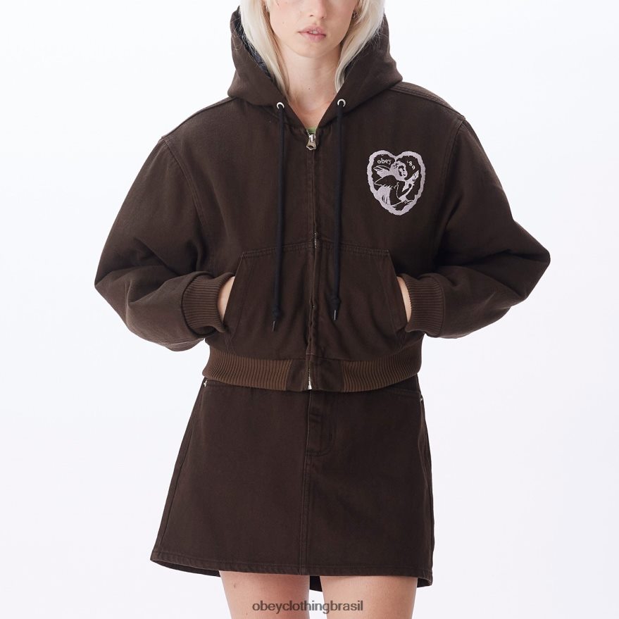 roupas br OBEY mulheres jaqueta bomber salina java marrom J22J4V646