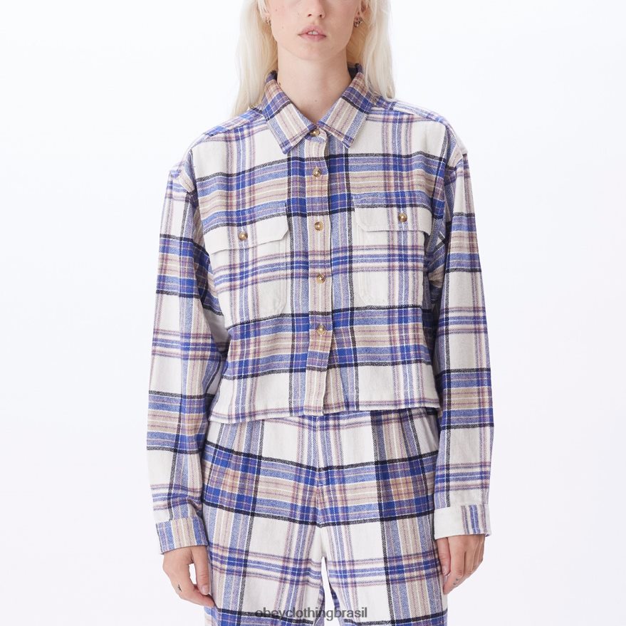 roupas br OBEY mulheres camisa max flanela multi cru J22J4V706
