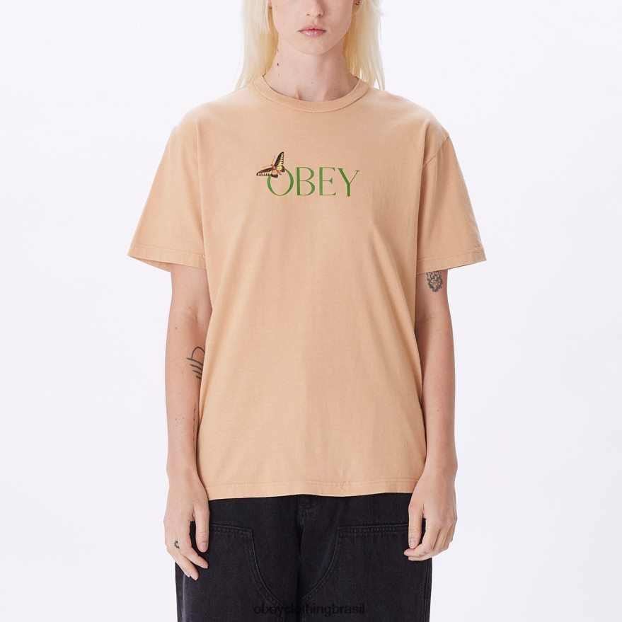 roupas br OBEY mulheres camiseta escolha corante pigmento borboleta pata de coelho J22J4V747