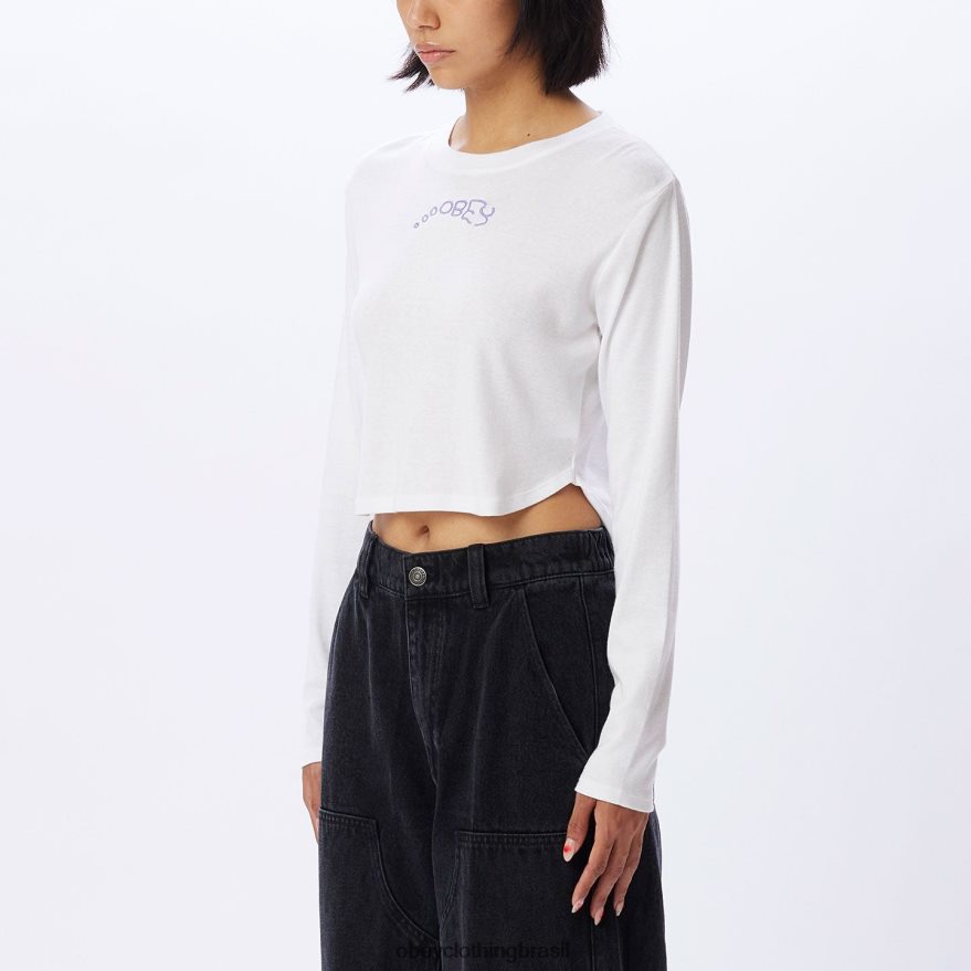 roupas br OBEY mulheres khloe cropped top branco J22J4V726