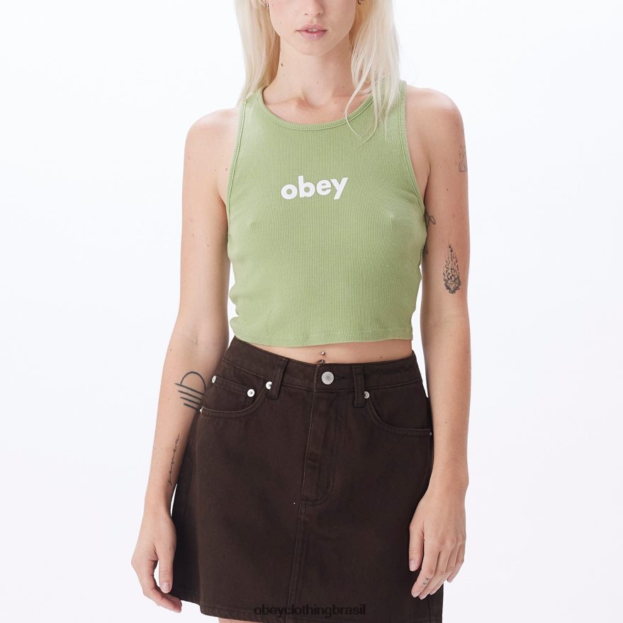 roupas br OBEY mulheres tanque megan com costela minúscula samambaia J22J4V742