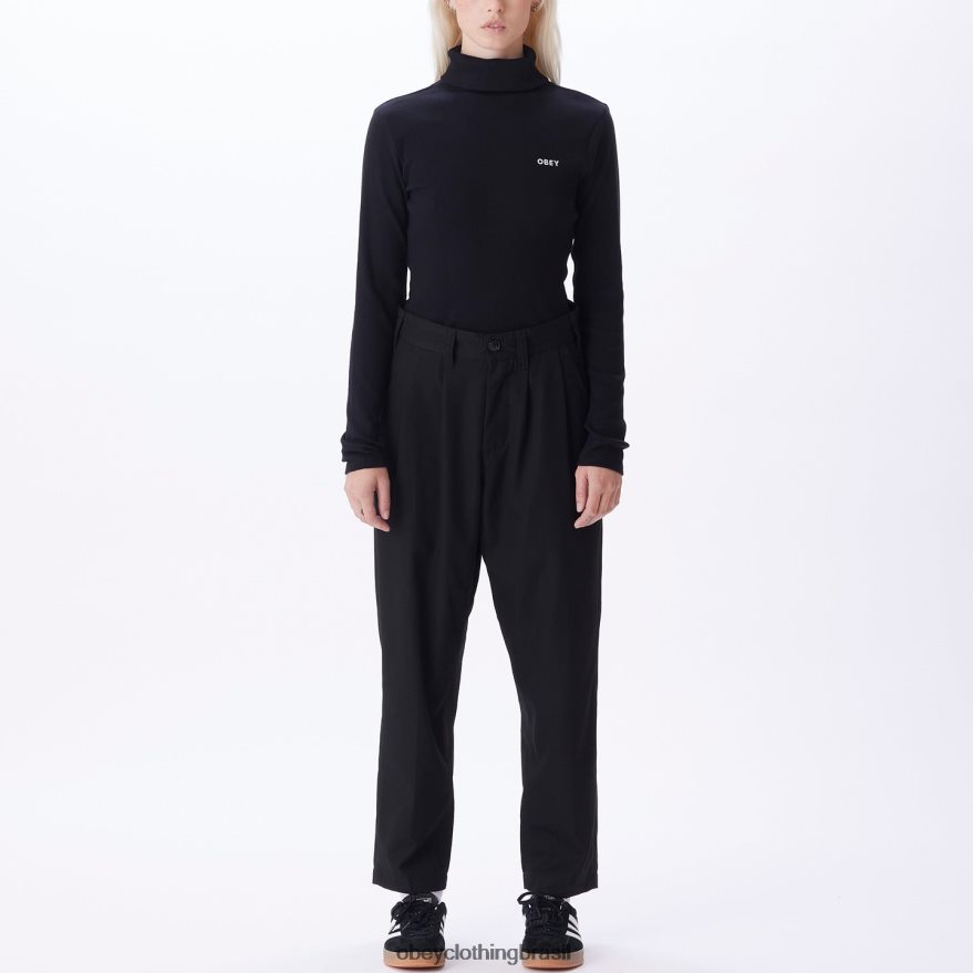 roupas br OBEY mulheres bela gola tartaruga preto J22J4V721