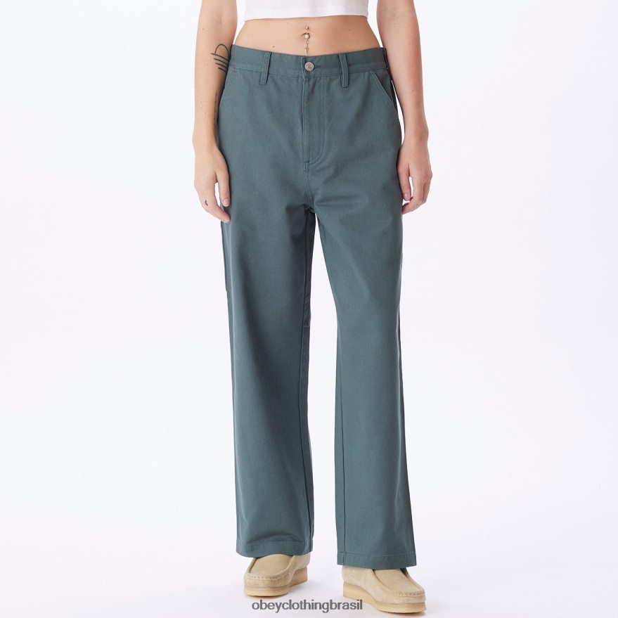 roupas br OBEY mulheres calça de carpinteiro Brighton pinheiro prateado J22J4V681