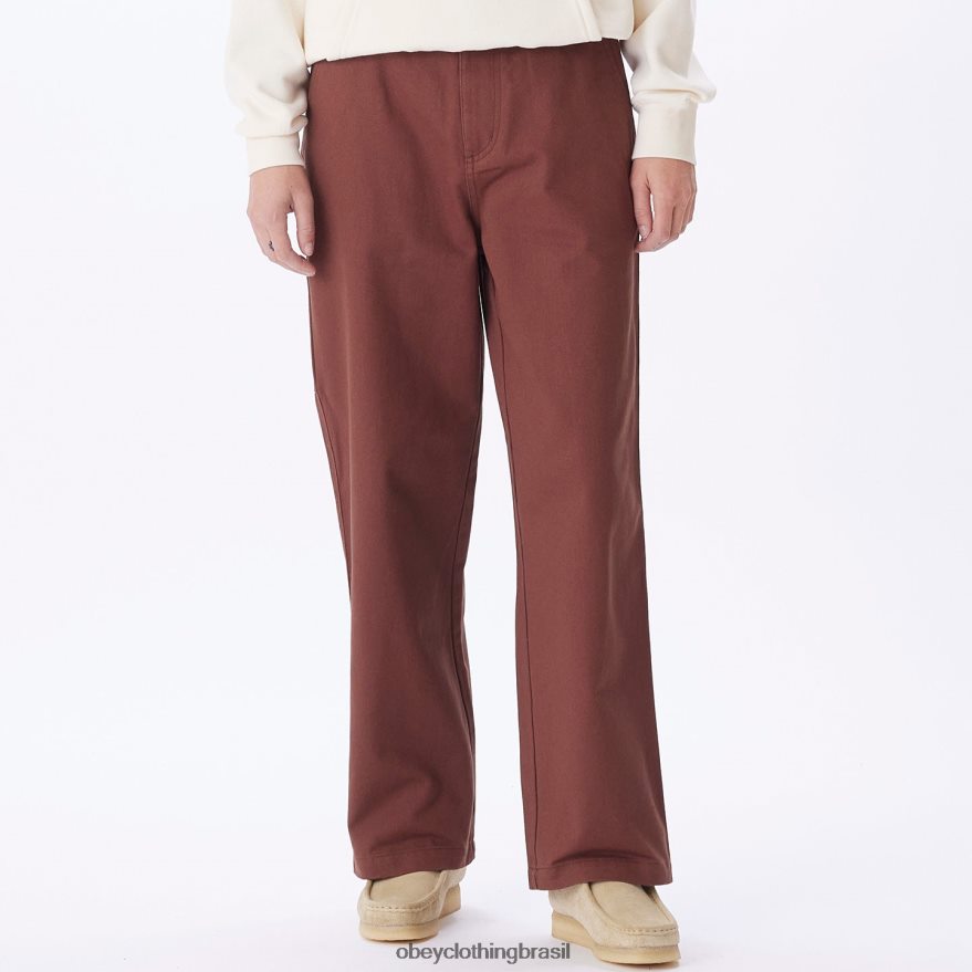 roupas br OBEY mulheres calça de carpinteiro Brighton sépia J22J4V680