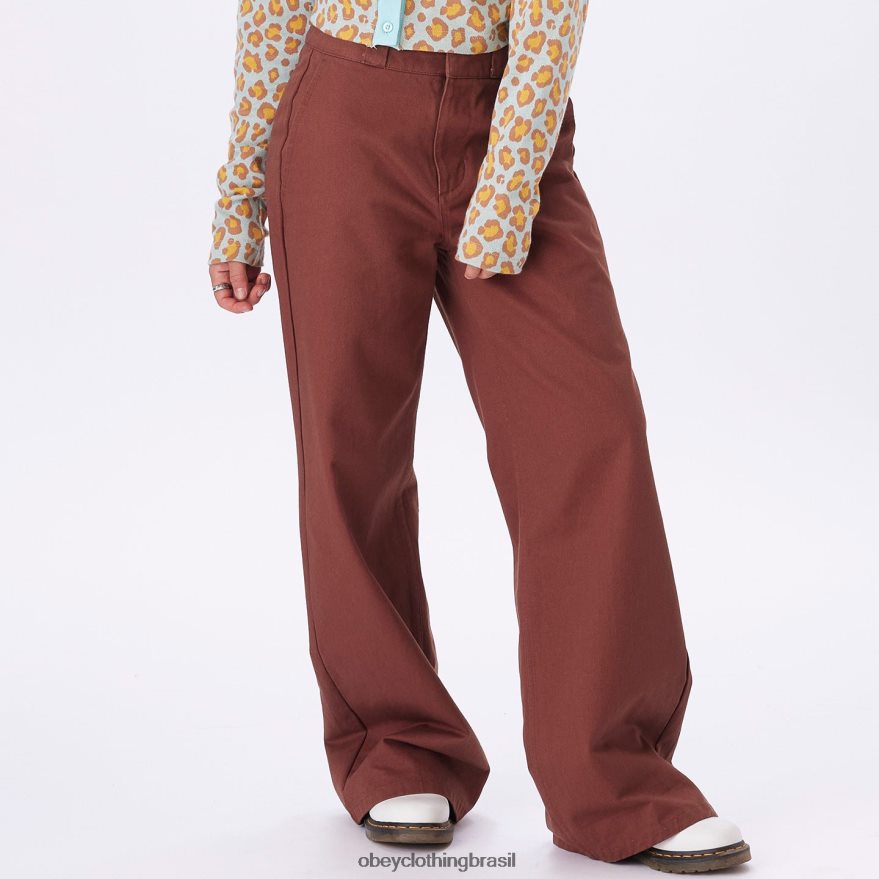 roupas br OBEY mulheres calça de trabalho mila sépia J22J4V687