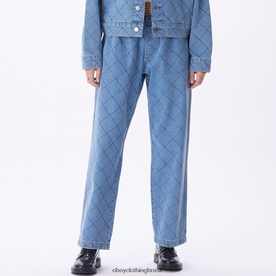 roupas br OBEY mulheres jeans fácil diamante jeans índigo claro multi J22J4V675