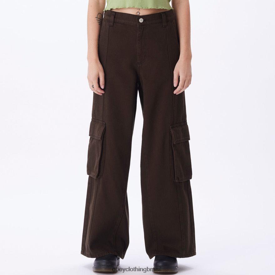 roupas br OBEY mulheres pesquisar jeans cargo java marrom J22J4V677