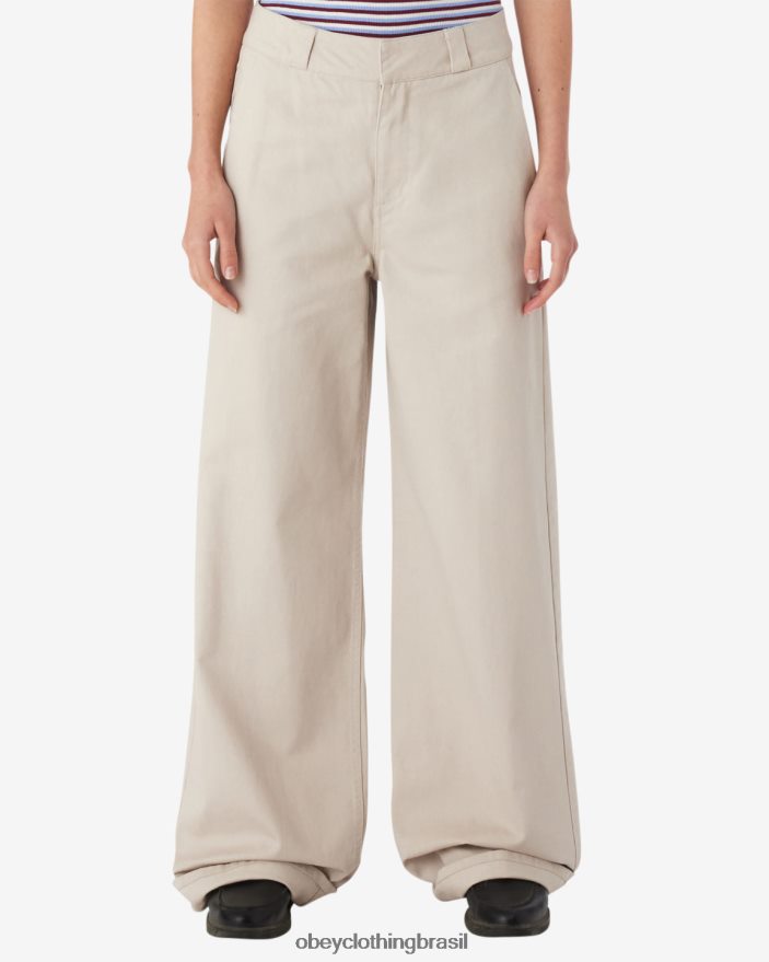 roupas br OBEY mulheres calça de trabalho mila cinza prateado J22J4V528