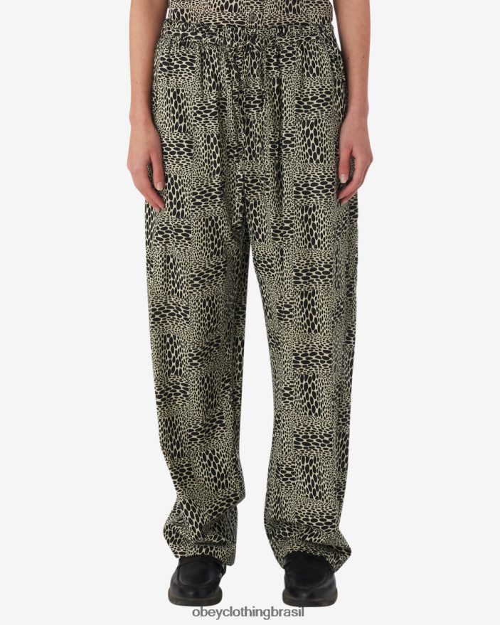 roupas br OBEY mulheres calça jubatus ostra cinza multi J22J4V526