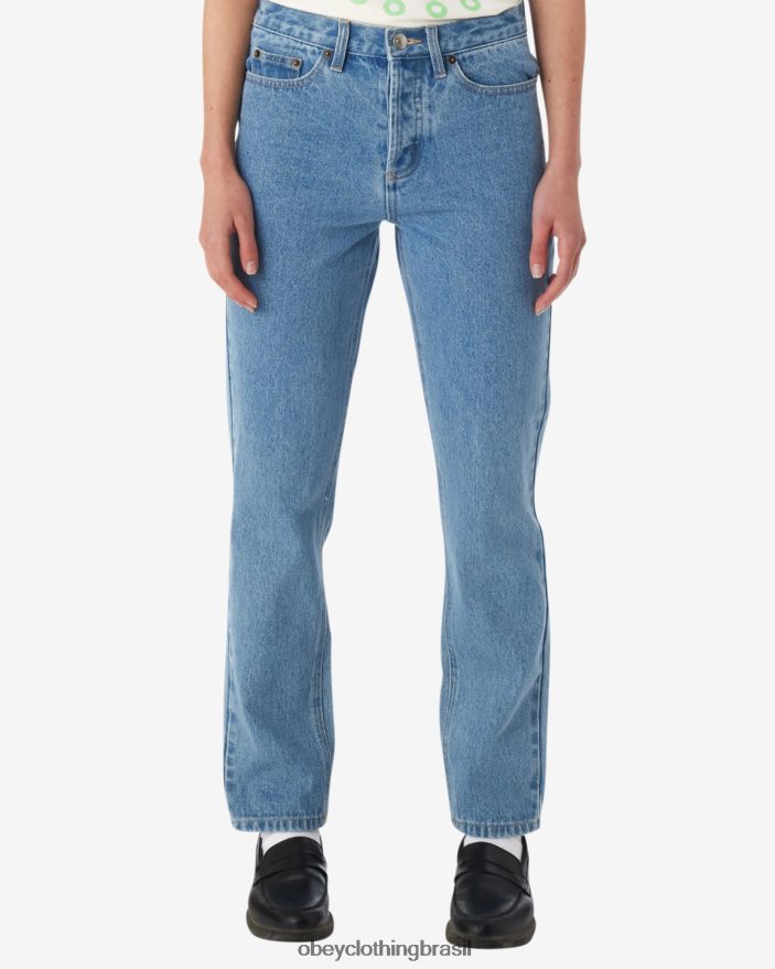 roupas br OBEY mulheres jeans sem esforço índigo claro J22J4V516