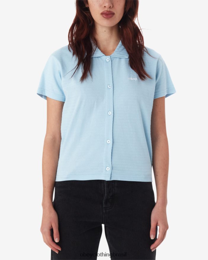 roupas br OBEY mulheres botão jones para baixo céu limpo J22J4V562