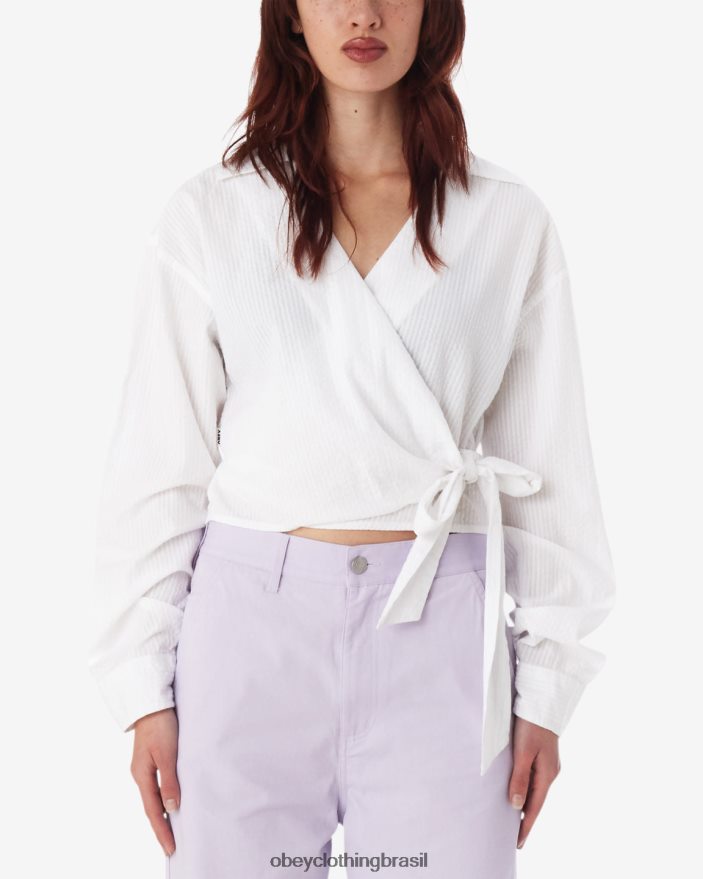 roupas br OBEY mulheres camisa envelope dia dos namorados branco J22J4V576