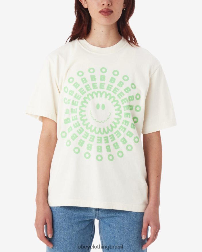 roupas br OBEY mulheres camiseta com pigmento radiante pigmento não branqueado J22J4V615