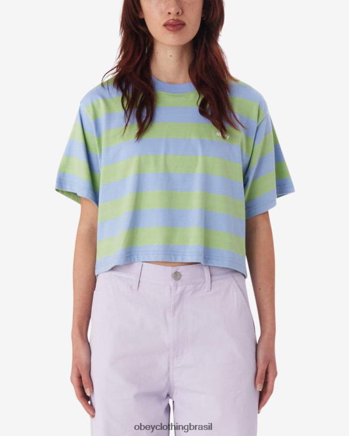 roupas br OBEY mulheres camiseta cropped listrada adams hortênsia multi J22J4V549