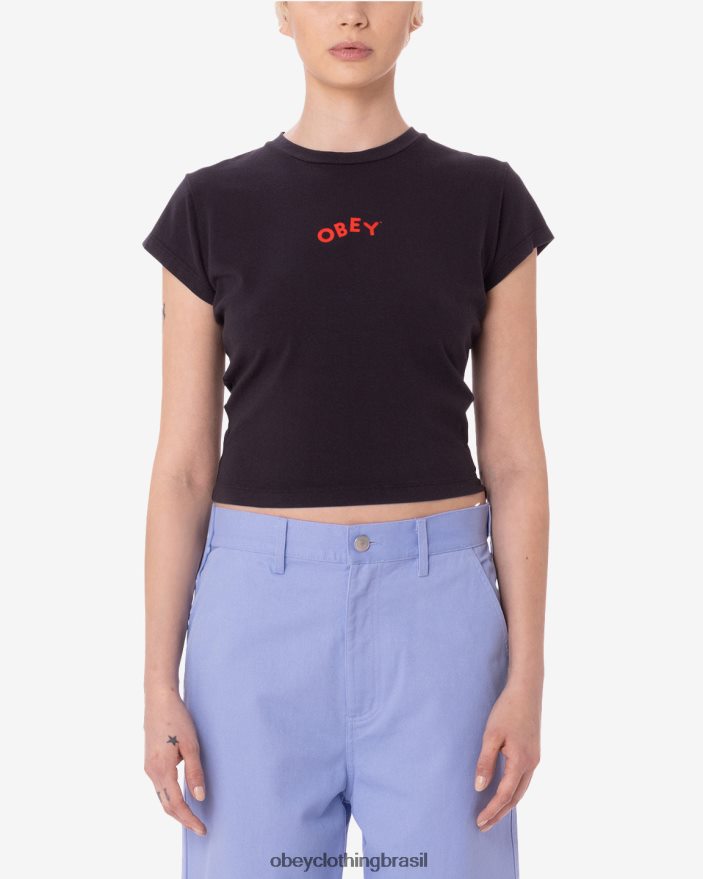 roupas br OBEY mulheres camiseta hayden tonta preto digital J22J4V606