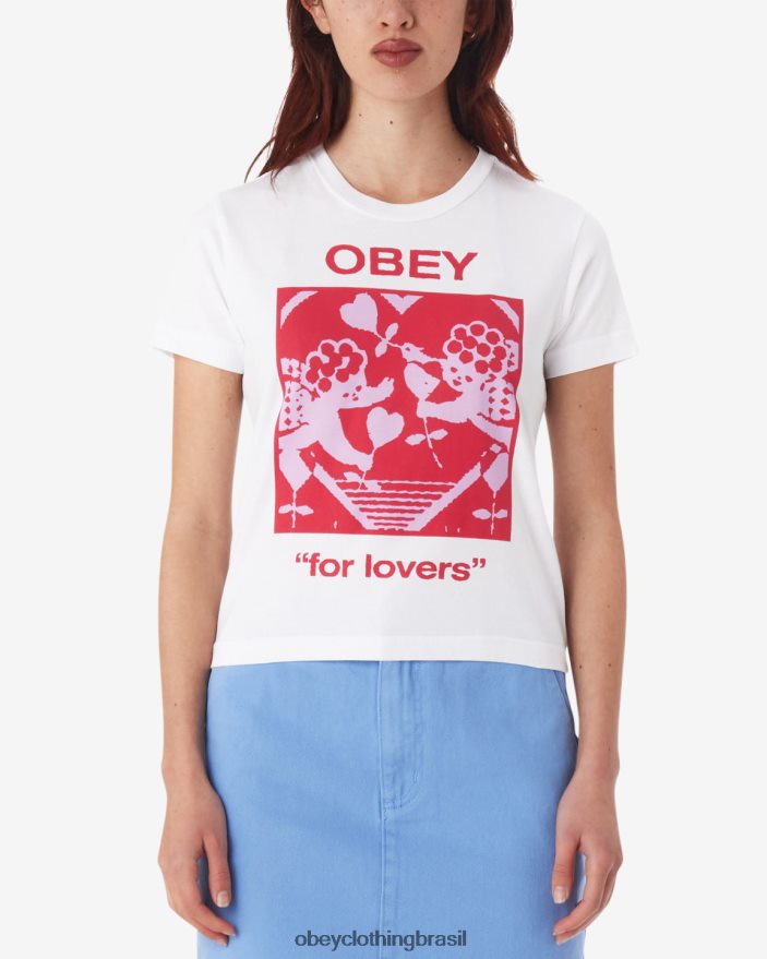 roupas br OBEY mulheres para os amantes camiseta kaylin branco J22J4V609