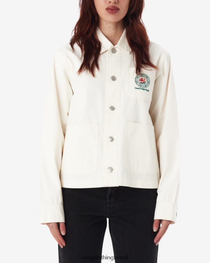 roupas br OBEY mulheres jaqueta rosa sussurrar branco J22J4V597
