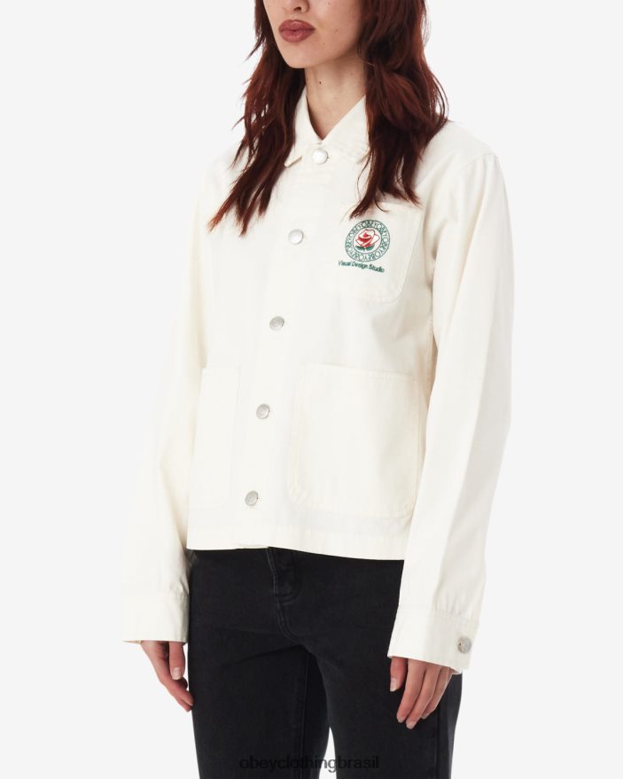 roupas br OBEY mulheres jaqueta rosa sussurrar branco J22J4V597