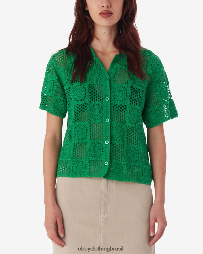 roupas br OBEY mulheres suéter de crochê agatha Primavera verde J22J4V578