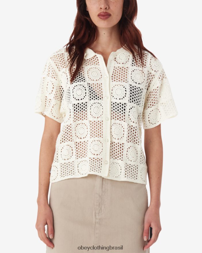 roupas br OBEY mulheres suéter de crochê agatha cru J22J4V579
