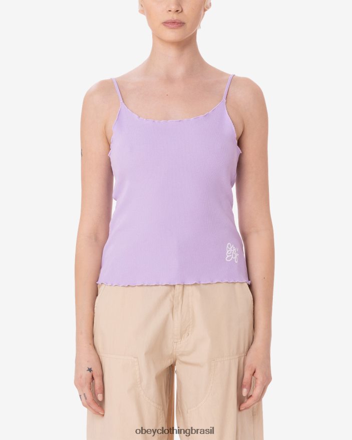 roupas br OBEY mulheres rabiscar tanque drey quadrado pétala de orquídea J22J4V605