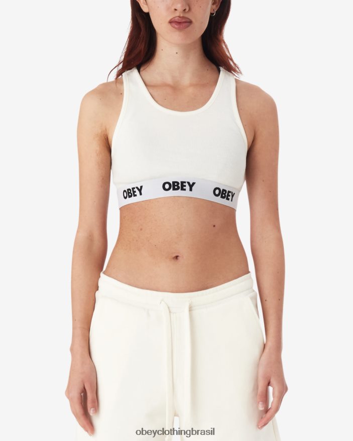 roupas br OBEY mulheres tanque de costela lisa ii cru J22J4V566