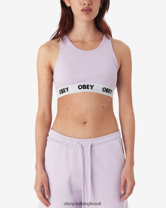 roupas br OBEY mulheres tanque de costela lisa ii pétala de orquídea J22J4V565